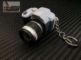 DSLR Camera Key Ring With LED Flash & 3 Burst Sound Green, Black & Grey