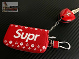 SUPREME ( SUPR ) Key Ring Key Fob Case Black or Red