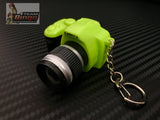 DSLR Camera Key Ring With LED Flash & 3 Burst Sound Green, Black & Grey