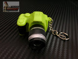 DSLR Camera Key Ring With LED Flash & 3 Burst Sound Green, Black & Grey