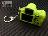 DSLR Camera Key Ring With LED Flash & 3 Burst Sound Green, Black & Grey