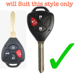 Toyota Real Carbon Fiber Key Cover Case 3 & 4 Button Rav4 GT86 Scion